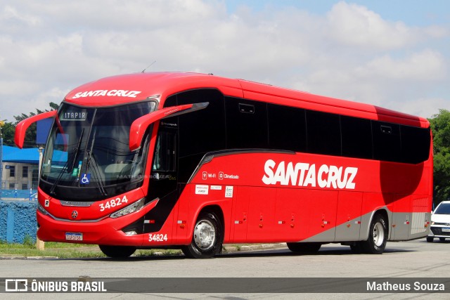 Viação Santa Cruz 34824 na cidade de São Paulo, São Paulo, Brasil, por Matheus Souza. Número da foto: #12709321.