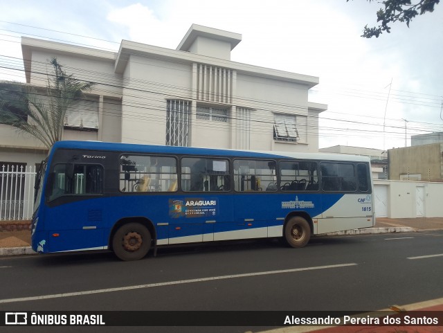 CAF Transportes 1815 na cidade de Araguari, Minas Gerais, Brasil, por Alessandro Pereira dos Santos. Número da foto: #12706788.