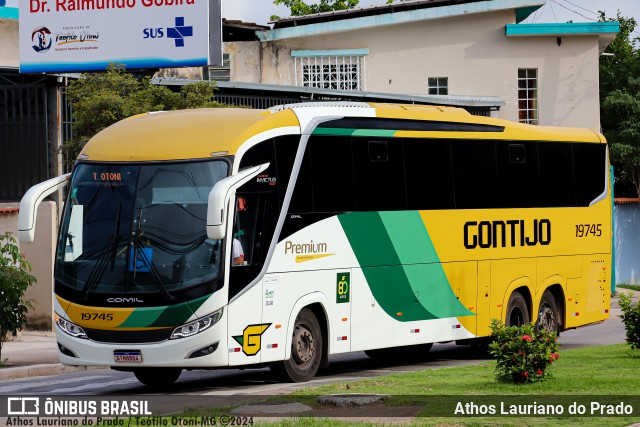 Empresa Gontijo de Transportes 19745 na cidade de Teófilo Otoni, Minas Gerais, Brasil, por Athos Lauriano do Prado. Número da foto: #12707524.
