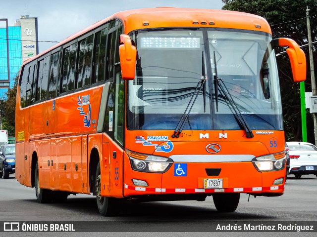 TRACOPA - Transportes Costarricenses Panameños 55 na cidade de Mata Redonda, San José, San José, Costa Rica, por Andrés Martínez Rodríguez. Número da foto: #12706961.
