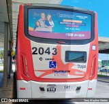 Itajaí Transportes Coletivos 2043 na cidade de Campinas, São Paulo, Brasil, por Tony Maykon Santos. Número da foto: #:id.