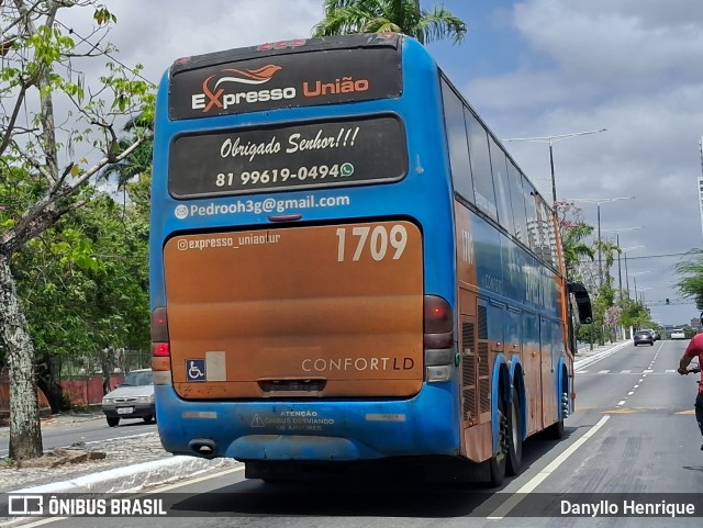 Expresso União 1709 na cidade de Campina Grande, Paraíba, Brasil, por Danyllo Henrique. Número da foto: #12711044.