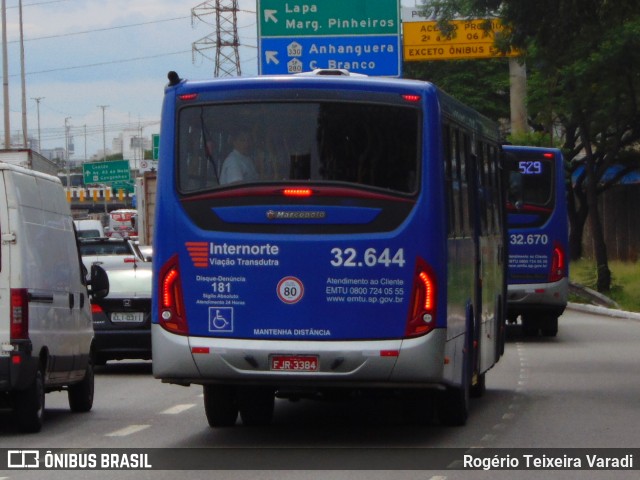 Viação Transdutra 32.644 na cidade de São Paulo, São Paulo, Brasil, por Rogério Teixeira Varadi. Número da foto: #12710005.