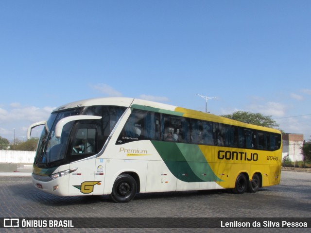 Empresa Gontijo de Transportes 18760 na cidade de Caruaru, Pernambuco, Brasil, por Lenilson da Silva Pessoa. Número da foto: #12710220.