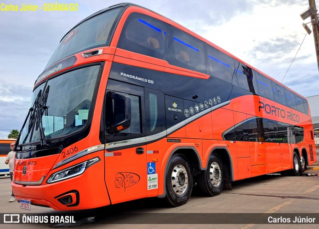 Auto Viação Porto Rico 2406 na cidade de Goiânia, Goiás, Brasil, por Carlos Júnior. Número da foto: #12709686.