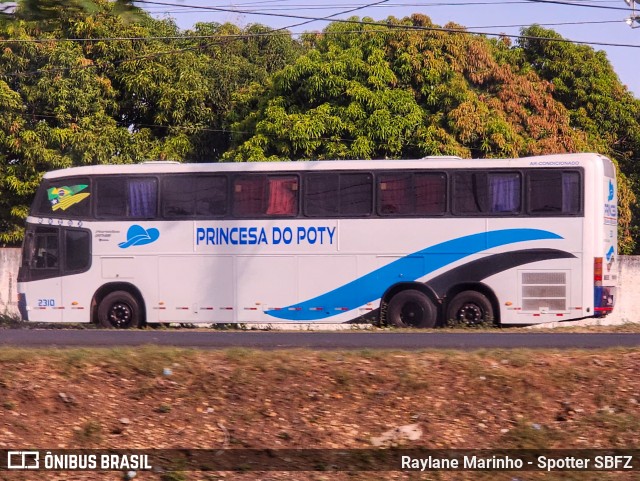 Viação Princesa do Poty 2310 na cidade de Teresina, Piauí, Brasil, por Raylane Marinho - Spotter SBFZ. Número da foto: #12711740.