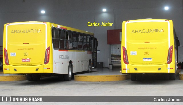 Viação Araguarina 3183 na cidade de Goiânia, Goiás, Brasil, por Carlos Júnior. Número da foto: #12712038.