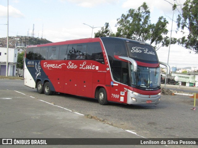Expresso São Luiz 7980 na cidade de Caruaru, Pernambuco, Brasil, por Lenilson da Silva Pessoa. Número da foto: #12713858.