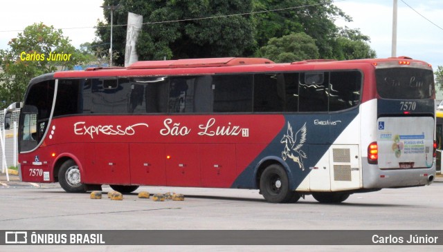 Expresso São Luiz 7570 na cidade de Goiânia, Goiás, Brasil, por Carlos Júnior. Número da foto: #12714285.