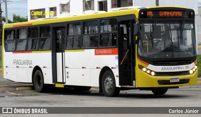 Viação Araguarina 3195 na cidade de Goiânia, Goiás, Brasil, por Carlos Júnior. Número da foto: #12712076.