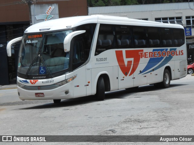 Viação Teresópolis RJ 203.017 na cidade de Teresópolis, Rio de Janeiro, Brasil, por Augusto César. Número da foto: #12712375.