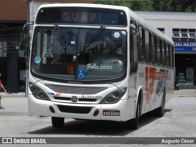 Viação Teresópolis RJ 203.005 na cidade de Teresópolis, Rio de Janeiro, Brasil, por Augusto César. Número da foto: #12712359.