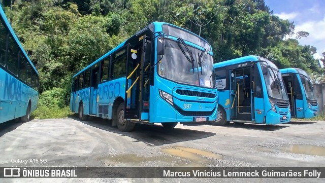 FAOL - Friburgo Auto Ônibus 597 na cidade de Nova Friburgo, Rio de Janeiro, Brasil, por Marcus Vinicius Lemmeck Guimarães Folly. Número da foto: #12711996.