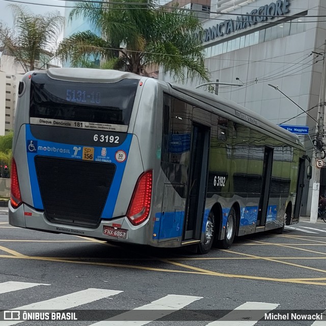 Viação Paratodos > São Jorge > Metropolitana São Paulo > Mobibrasil 6 3192 na cidade de São Paulo, São Paulo, Brasil, por Michel Nowacki. Número da foto: #12714032.