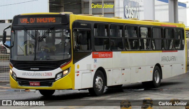 Viação Araguarina 3169 na cidade de Goiânia, Goiás, Brasil, por Carlos Júnior. Número da foto: #12714129.