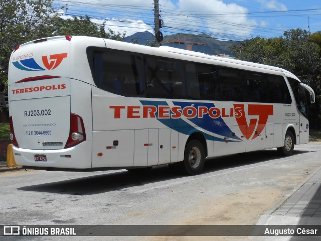 Viação Teresópolis RJ 203.002 na cidade de Teresópolis, Rio de Janeiro, Brasil, por Augusto César. Número da foto: #12712398.