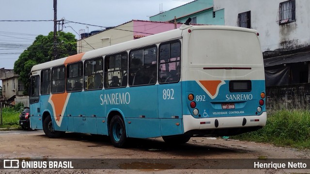 Viação Sanremo 892 na cidade de Vila Velha, Espírito Santo, Brasil, por Henrique Netto. Número da foto: #12716074.