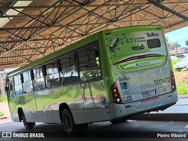 BsBus Mobilidade 502472 na cidade de Ceilândia, Distrito Federal, Brasil, por Pietro Ribeiro. Número da foto: #12714603.
