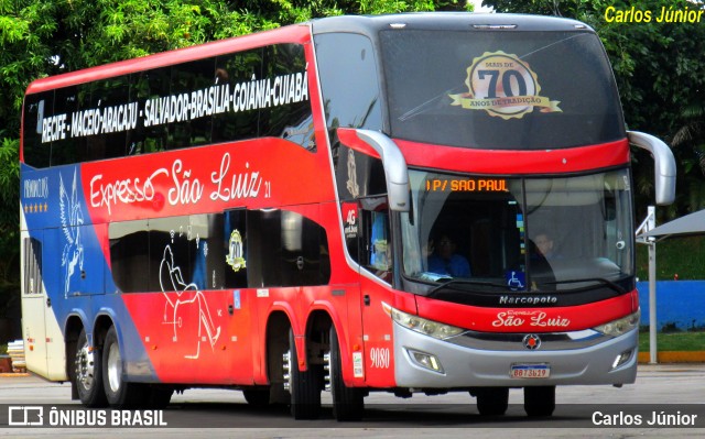 Expresso São Luiz 9080 na cidade de Goiânia, Goiás, Brasil, por Carlos Júnior. Número da foto: #12717998.