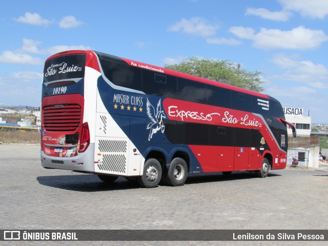 Expresso São Luiz 10190 na cidade de Caruaru, Pernambuco, Brasil, por Lenilson da Silva Pessoa. Número da foto: #12719048.