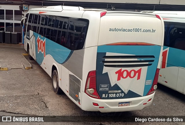 Auto Viação 1001 RJ 108.070 na cidade de Rio de Janeiro, Rio de Janeiro, Brasil, por Diego Cardoso da Silva. Número da foto: #12717864.