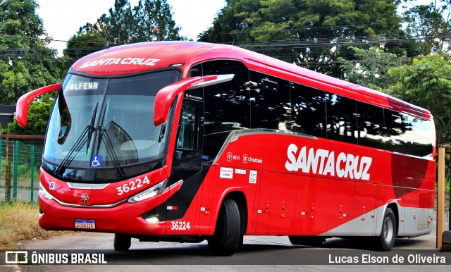Viação Santa Cruz 36224 na cidade de Alfenas, Minas Gerais, Brasil, por Lucas Elson de Oliveira. Número da foto: #12719844.