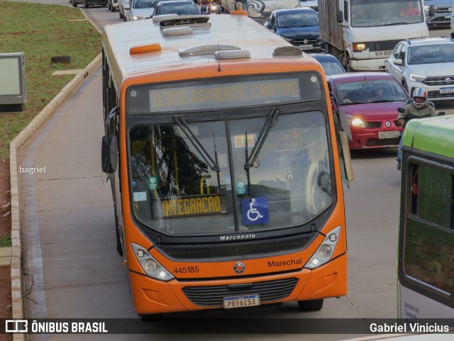 Auto Viação Marechal Brasília 445185 na cidade de Sudoeste-Octogonal, Distrito Federal, Brasil, por Gabriel Vinicius. Número da foto: #12719912.