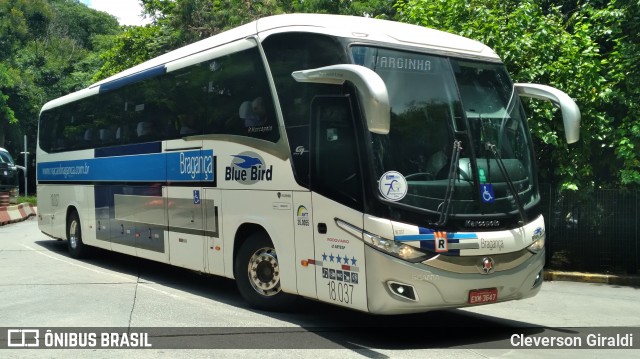 Auto Viação Bragança 18.037 na cidade de São Paulo, São Paulo, Brasil, por Cleverson Giraldi. Número da foto: #12717984.
