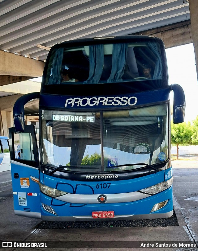Auto Viação Progresso 6107 na cidade de Aracaju, Sergipe, Brasil, por Andre Santos de Moraes. Número da foto: #12718124.