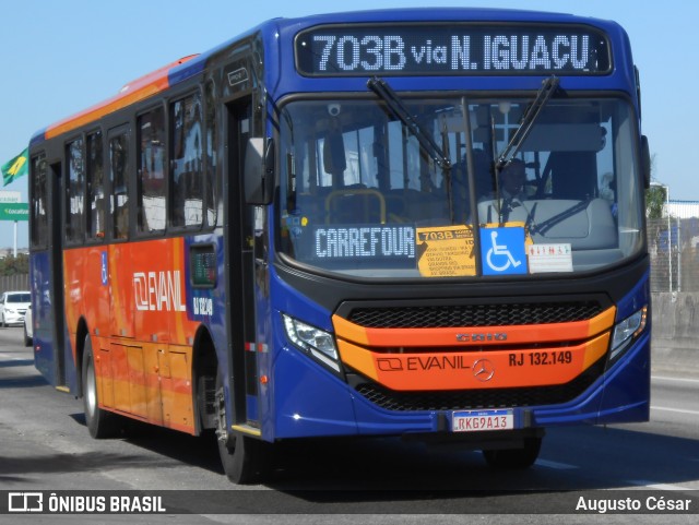 Evanil Transportes e Turismo RJ 132.149 na cidade de Nova Iguaçu, Rio de Janeiro, Brasil, por Augusto César. Número da foto: #12783451.