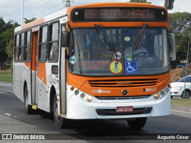 Expresso Nossa Senhora da Glória B06045 na cidade de Nova Iguaçu, Rio de Janeiro, Brasil, por Augusto César. Número da foto: #12783394.