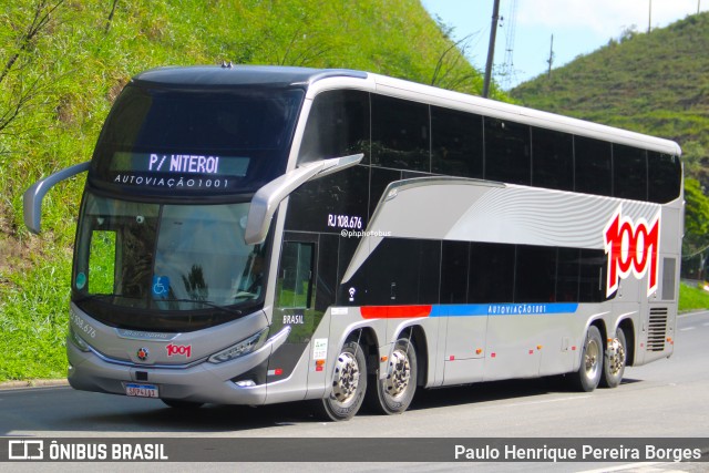 Auto Viação 1001 RJ 108.676 na cidade de Piraí, Rio de Janeiro, Brasil, por Paulo Henrique Pereira Borges. Número da foto: #12783091.