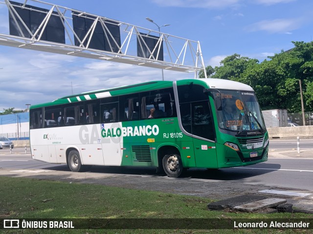 Viação Galo Branco RJ 181.015 na cidade de Niterói, Rio de Janeiro, Brasil, por Leonardo Alecsander. Número da foto: #12783090.