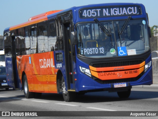 Evanil Transportes e Turismo RJ 132.160 na cidade de Nova Iguaçu, Rio de Janeiro, Brasil, por Augusto César. Número da foto: #12783468.