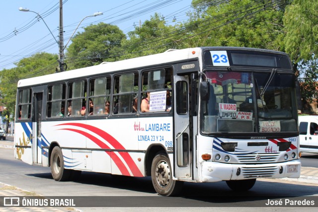 TTL S.A. - Transporte y Turismo Lambaré - Líneas 23-24-31 y 33 0983 na cidade de Asunción, Paraguai, por José Paredes. Número da foto: #12781180.