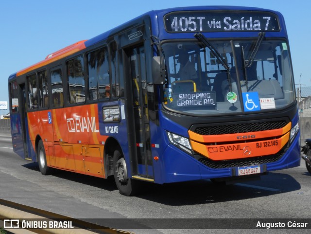 Evanil Transportes e Turismo RJ 132.145 na cidade de Nova Iguaçu, Rio de Janeiro, Brasil, por Augusto César. Número da foto: #12783439.