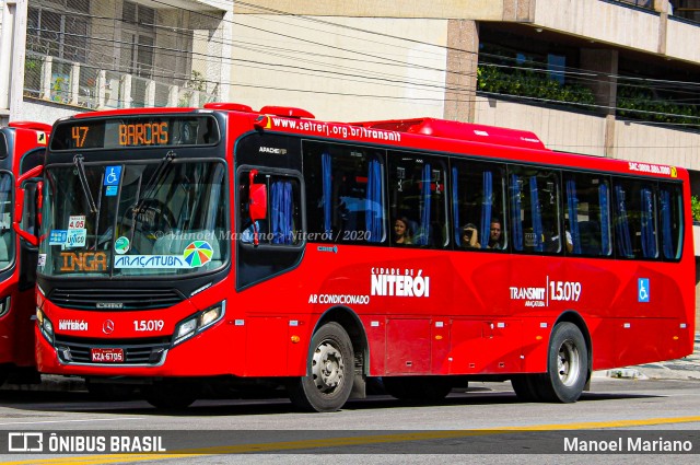 Viação Araçatuba 1.5.019 na cidade de Niterói, Rio de Janeiro, Brasil, por Manoel Mariano. Número da foto: #12804586.