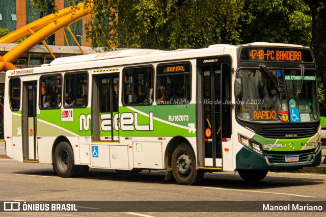 Transportes Mageli RJ 167.073 na cidade de Rio de Janeiro, Rio de Janeiro, Brasil, por Manoel Mariano. Número da foto: #12804576.