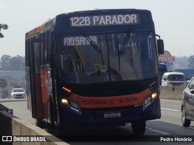 Evanil Transportes e Turismo RJ 132.106 na cidade de Belford Roxo, Rio de Janeiro, Brasil, por Pedro Honório. Número da foto: #12804597.