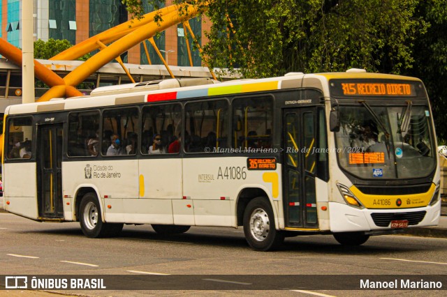 Real Auto Ônibus A41086 na cidade de Rio de Janeiro, Rio de Janeiro, Brasil, por Manoel Mariano. Número da foto: #12804561.