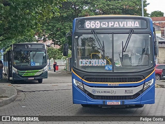 Viação Vila Real B11531 na cidade de Rio de Janeiro, Rio de Janeiro, Brasil, por Felipe Costa. Número da foto: #12806581.