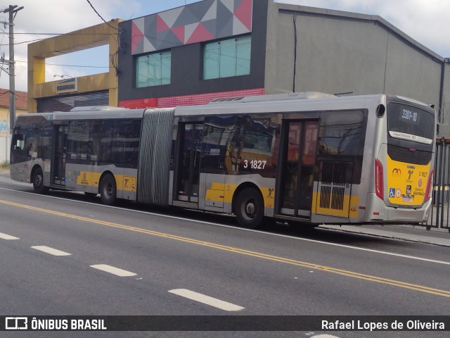 Viação Metrópole Paulista - Zona Leste 3 1827 na cidade de São Paulo, São Paulo, Brasil, por Rafael Lopes de Oliveira. Número da foto: #12806238.
