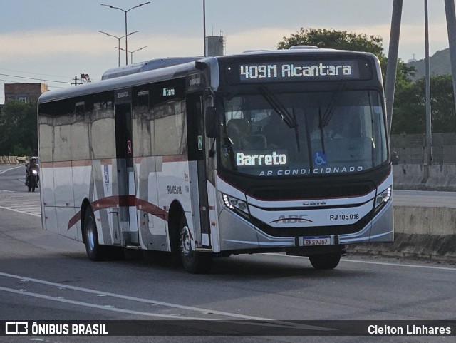 Auto Viação ABC RJ 105.018 na cidade de São Gonçalo, Rio de Janeiro, Brasil, por Cleiton Linhares. Número da foto: #12804453.
