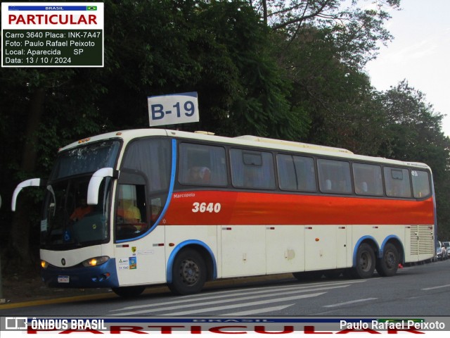 Ônibus Particulares 3640 na cidade de Aparecida, São Paulo, Brasil, por Paulo Rafael Peixoto. Número da foto: #12804815.