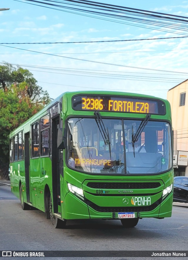 Viação Penha 0391057 na cidade de Fortaleza, Ceará, Brasil, por Jonathan Nunes. Número da foto: #12808515.