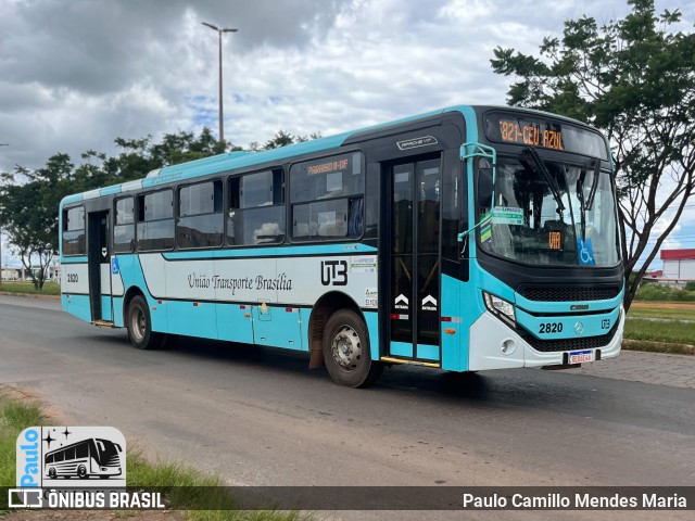 UTB - União Transporte Brasília 2820 na cidade de Riacho Fundo II, Distrito Federal, Brasil, por Paulo Camillo Mendes Maria. Número da foto: #12809954.