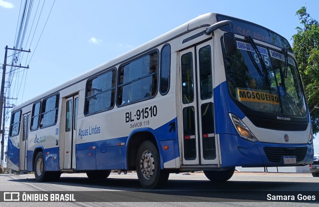 Transportes Águas Lindas BL-91510 na cidade de Belém, Pará, Brasil, por Samara Goes. Número da foto: #12809225.