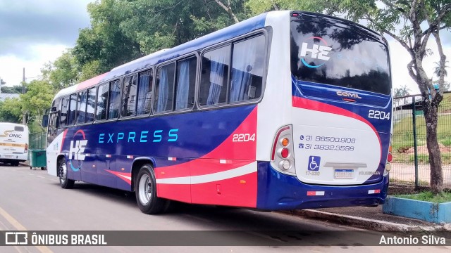 HE Express 2204 na cidade de Santa Bárbara, Minas Gerais, Brasil, por Antonio Silva. Número da foto: #12808289.