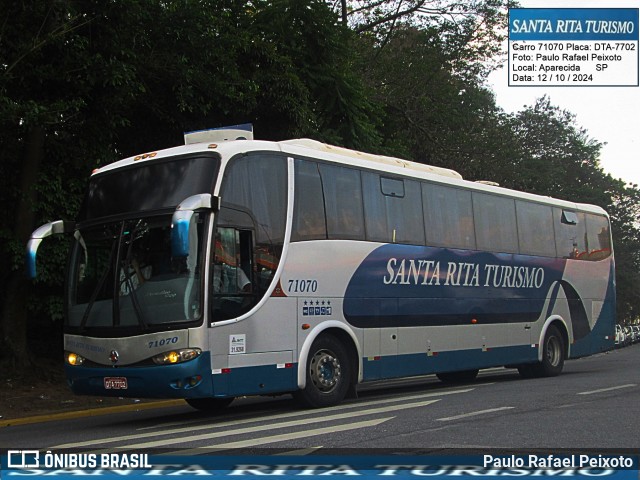 VSR - Viação Santa Rita 71070 na cidade de Aparecida, São Paulo, Brasil, por Paulo Rafael Peixoto. Número da foto: #12807592.