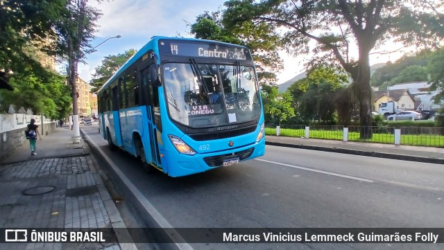 FAOL - Friburgo Auto Ônibus 492 na cidade de Nova Friburgo, Rio de Janeiro, Brasil, por Marcus Vinicius Lemmeck Guimarães Folly. Número da foto: #12808345.